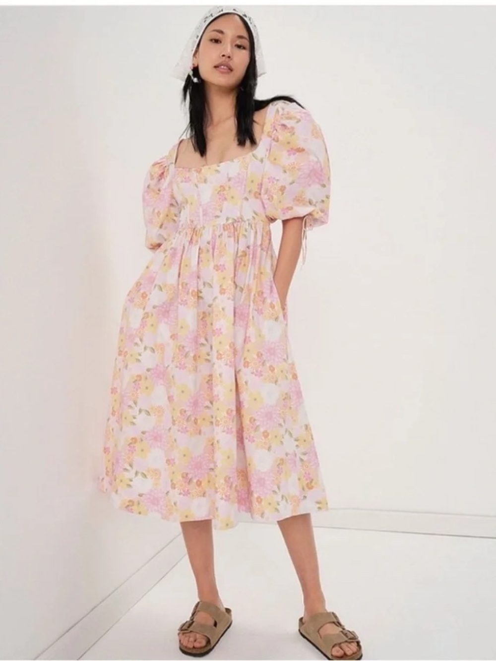 For Love & Lemons Carrie Midi Dress Size SMALL NWT